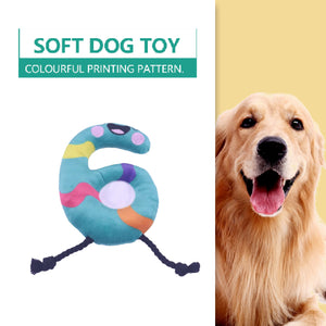Aultruisme Soft dog toy number "6"